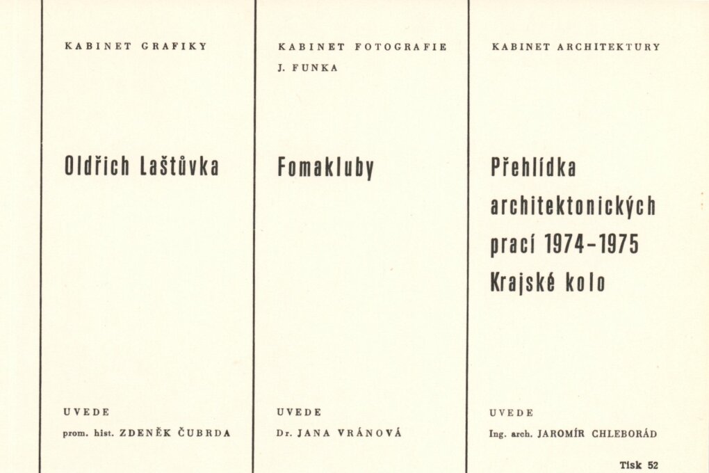 Přehlídka architektonických prací 1974–1975